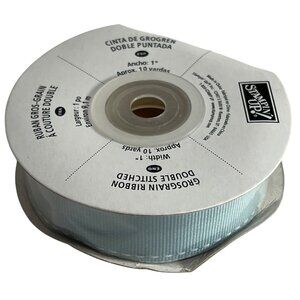 Stampin Up! 10 Yards Double Stitched Grosgrain Ribbon 1" Width Light Blue Craft